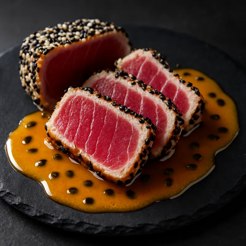 Atum Selado ao Molho de Maracujá